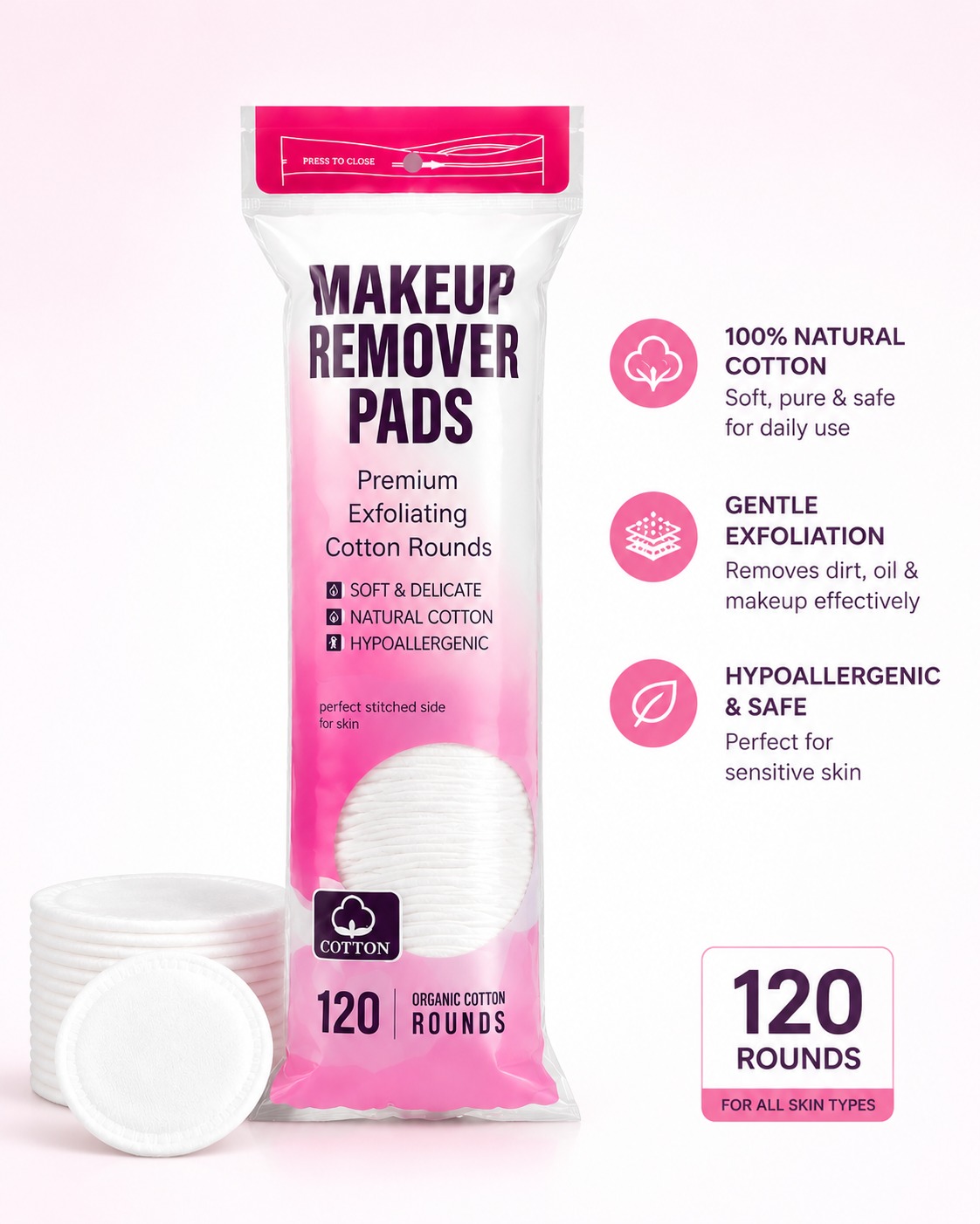 Premium Makeup Remover Pads - Image 2