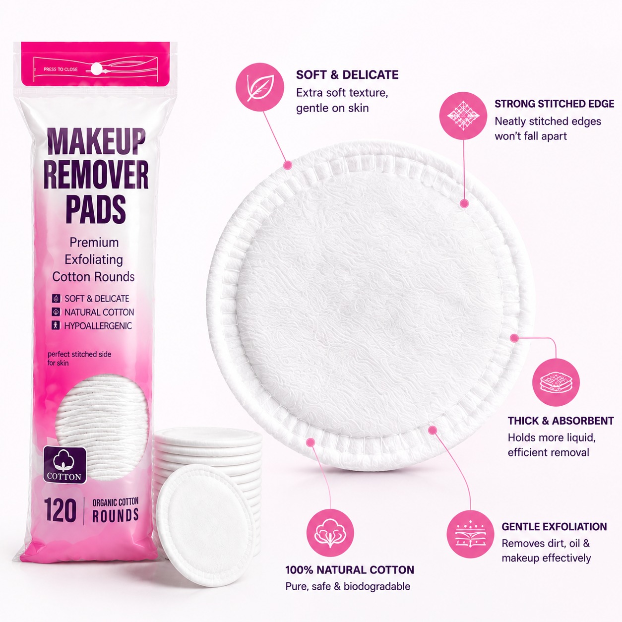 Premium Makeup Remover Pads - Image 6