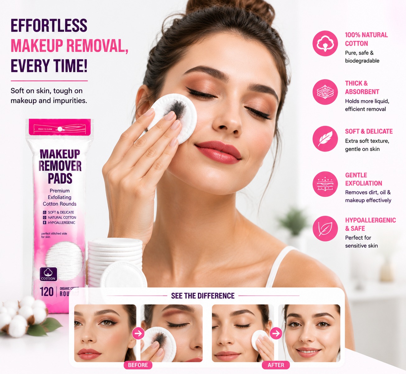 Premium Makeup Remover Pads - Image 7