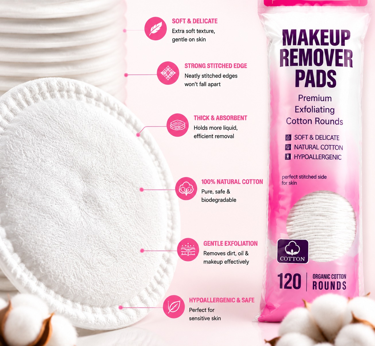 Premium Makeup Remover Pads - Image 8